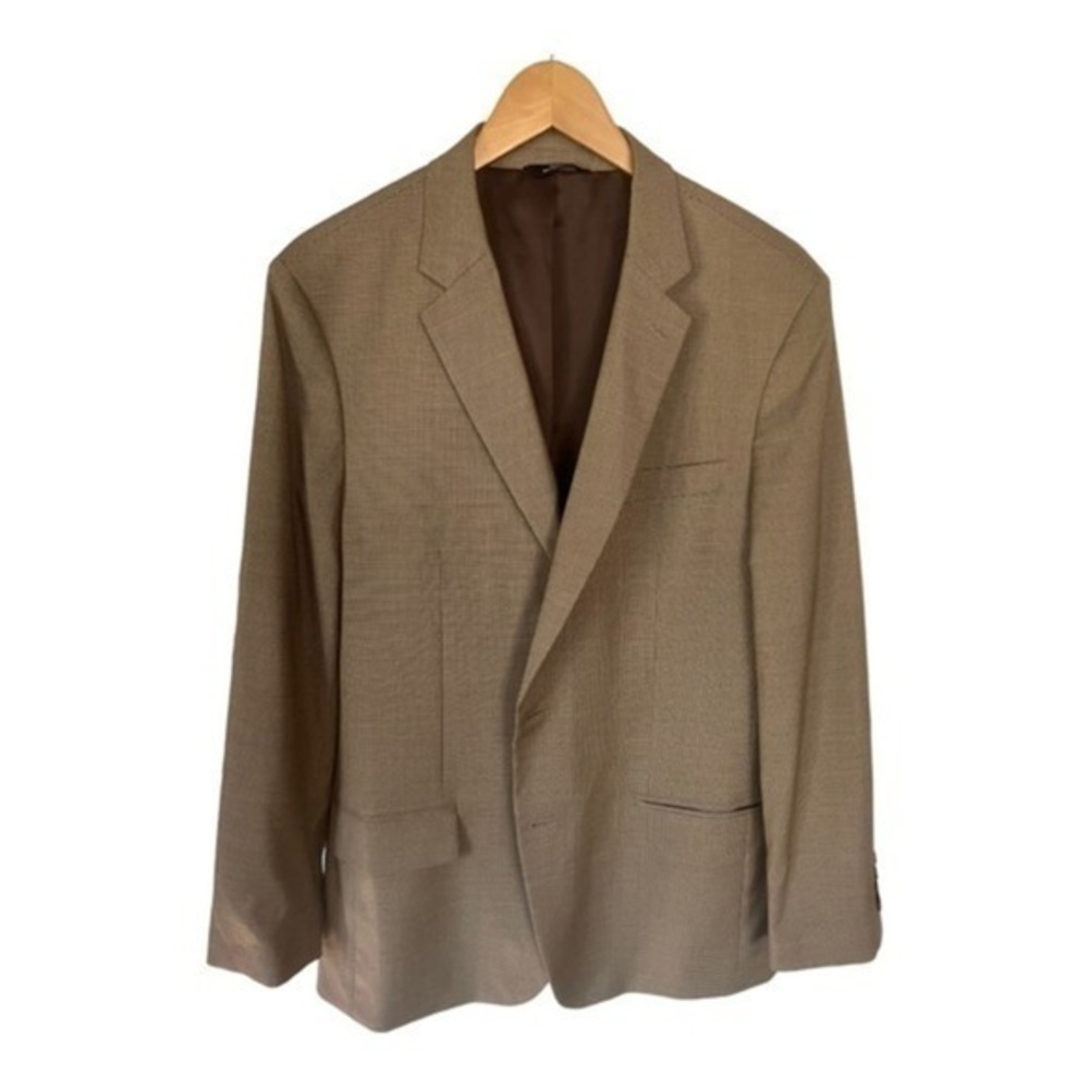 J.M. Haggar Tailored‎ Fit Brown Houndstooth Sport Coat Jacket Size 44R NWT